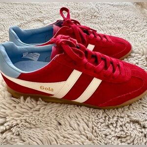 Gola Classic Red and White Trainers
